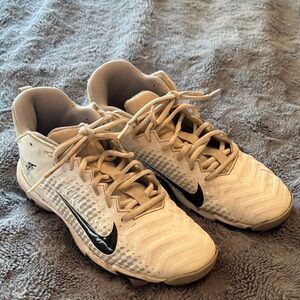 Nike White and Black Football Cleats